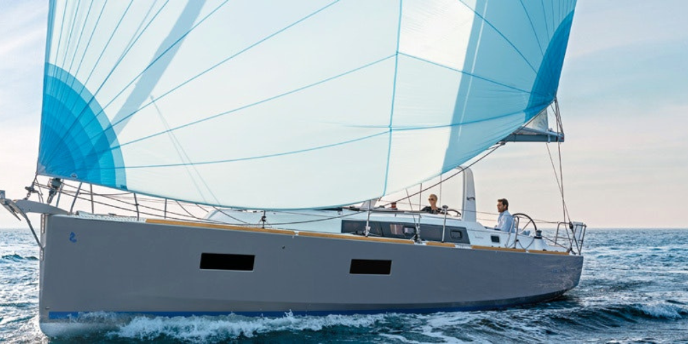 Sailing boat Oceanis 38.1. with gennaker