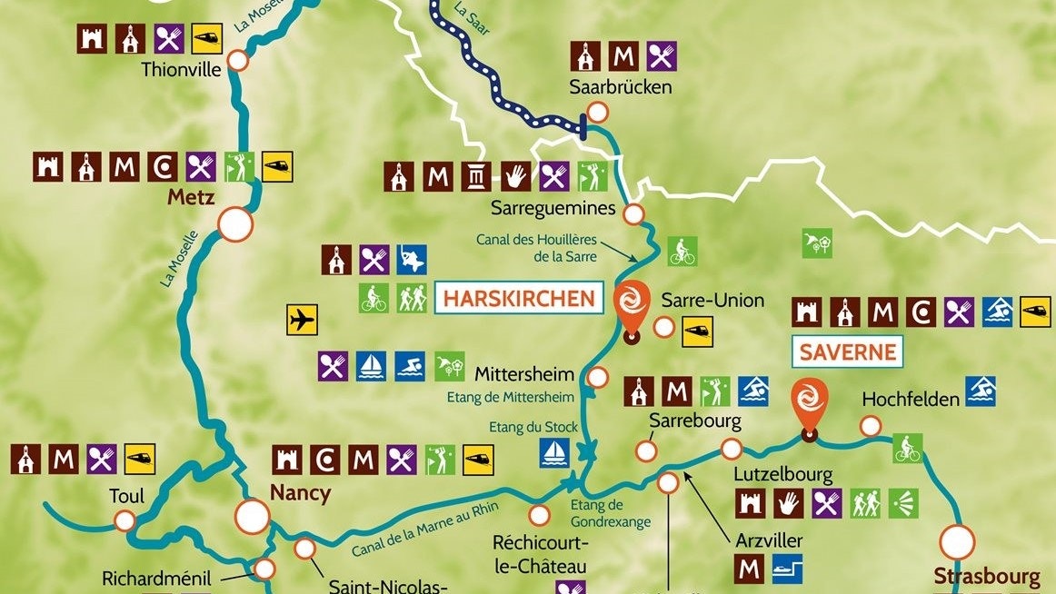 Harskirchen, Alsace, France, cruising area map