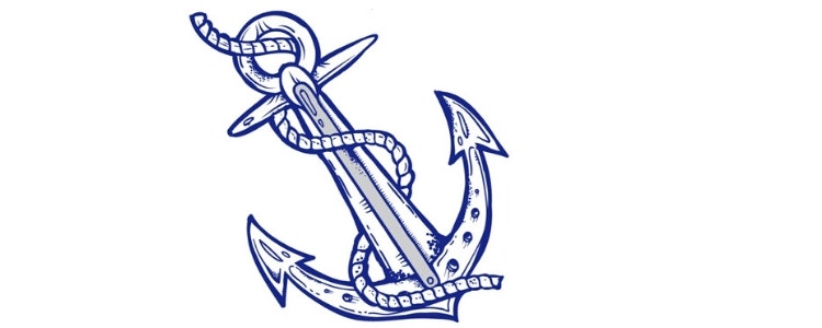 Anchor tattoo representing honour, loyalty and hope