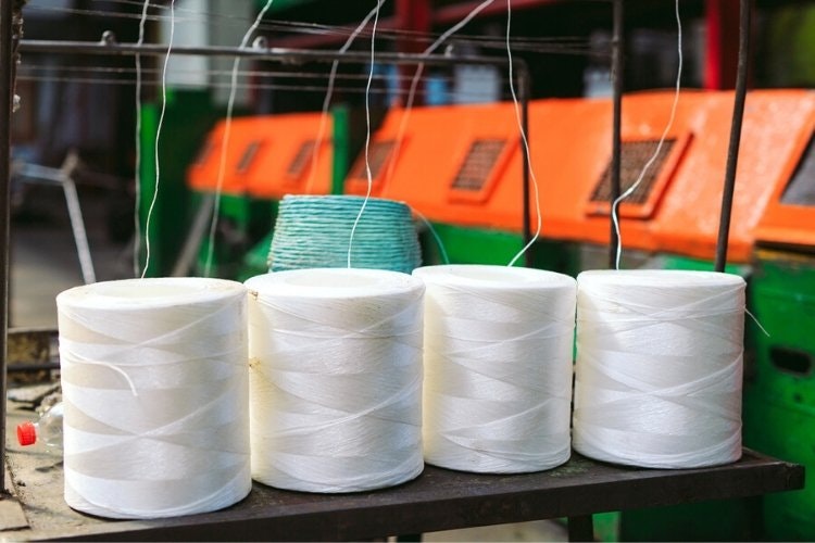 Modern machine weaves nylon rope