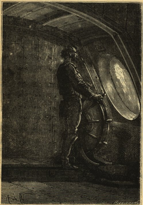 Captain Nemo, drawing:  Alphonse de Neuville and Edouard Riou