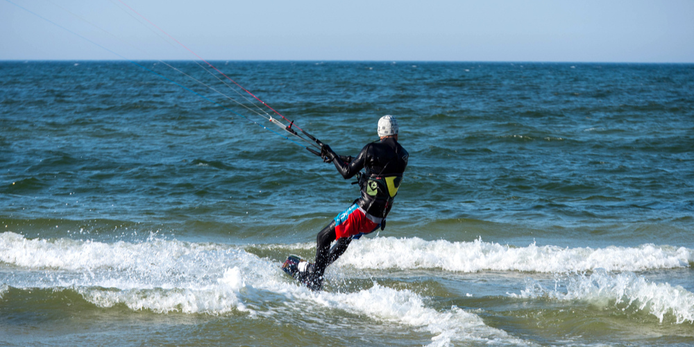 Kitesurfer in the Baltic Sea