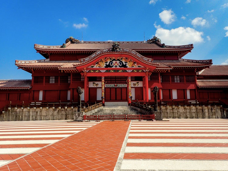 Hrad Šuridžo, původně císařský palác Ryukyu království, Naha, Okinawa