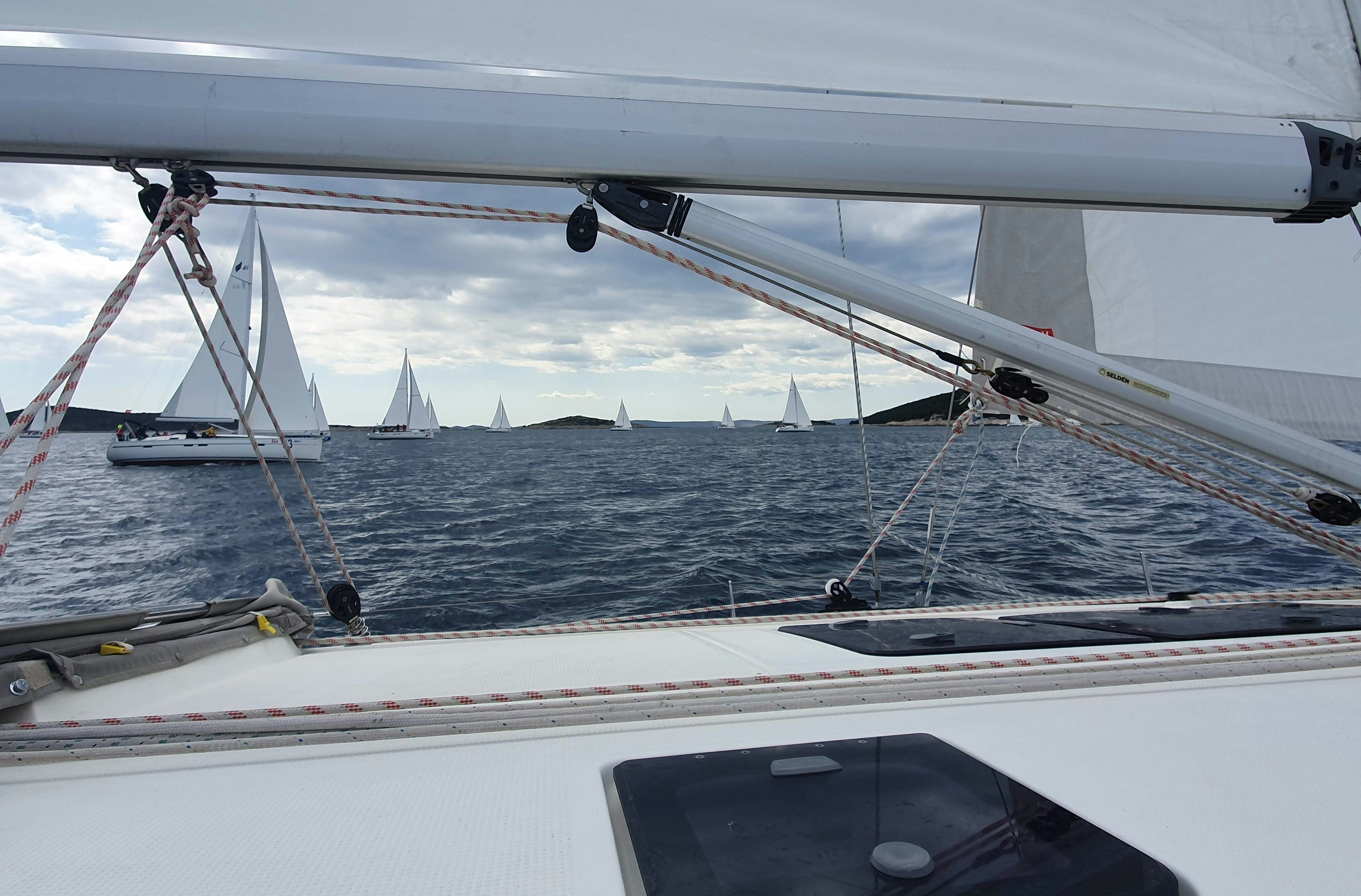 View of the Bavaria 46 boats at the regatta.