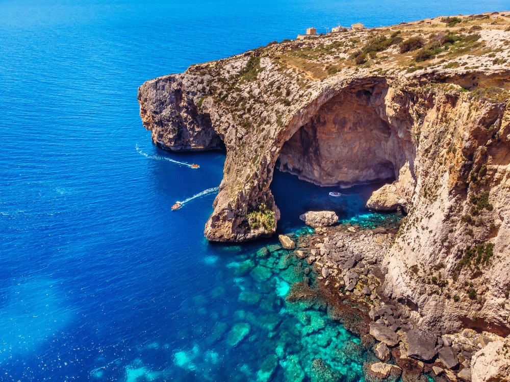 Modrá jeskyně Malta