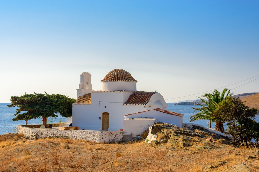 The Panagia Flampouriani church in Kythnos.