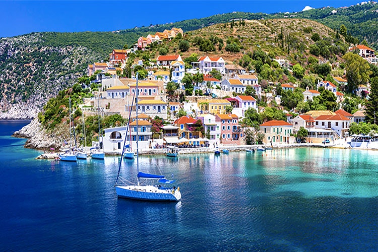 The village of Assos in Kefalonia