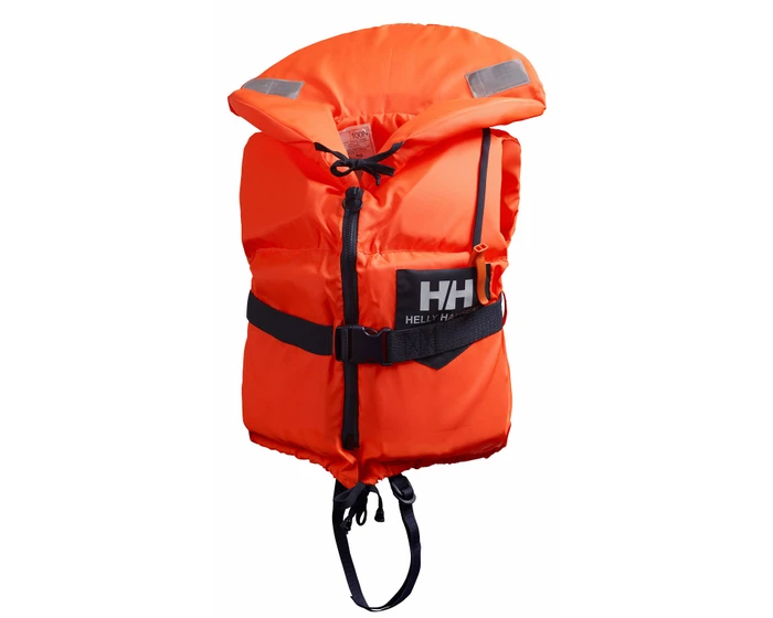 Helly Hansen life jacket with a buoyancy of 100 N. It can can keep swimmers and non-swimmers afloat in calm coastal or inland waters.