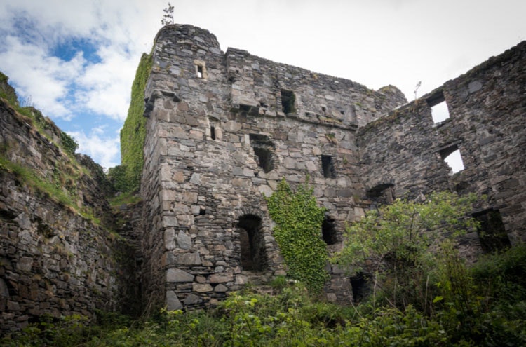 Old Tioram Castle at the end of the fjord