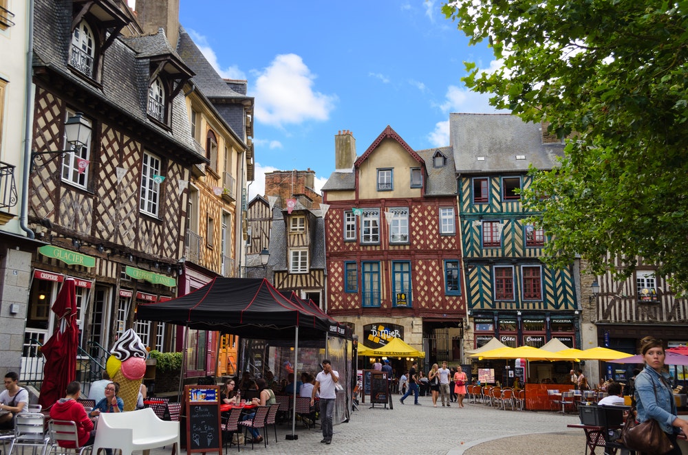  Náměstí historického centra Rennes