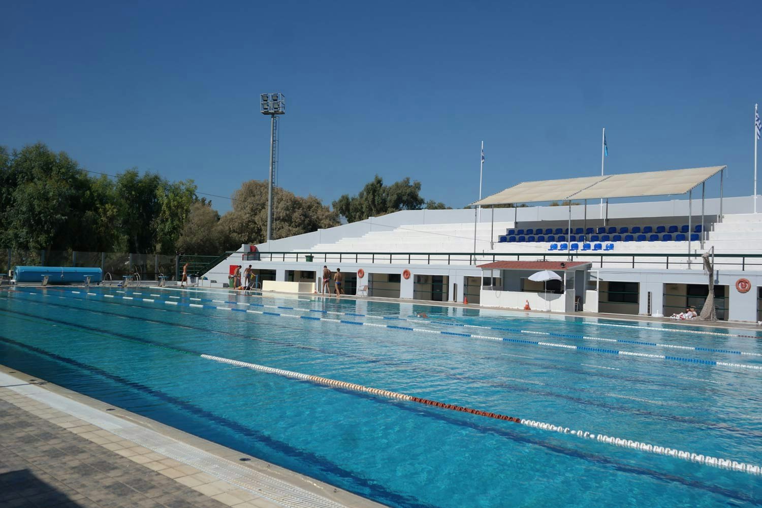 Swimming pool in Alimos marina, Greece