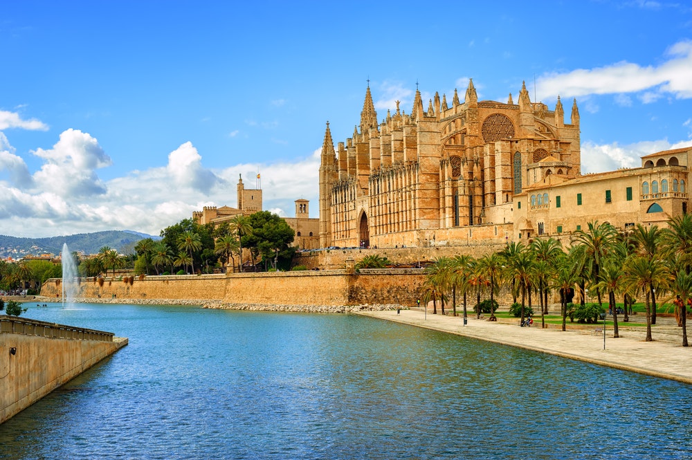La Seu, gotická středověká katedrála Palma de Mallorca, Španělsko