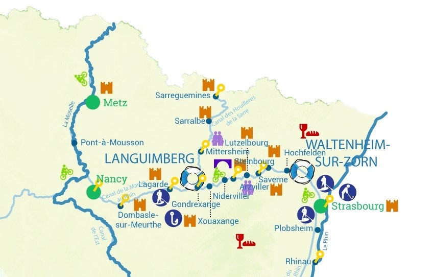 Harskirchen, Alsasko, Francie, mapa plavební oblasti