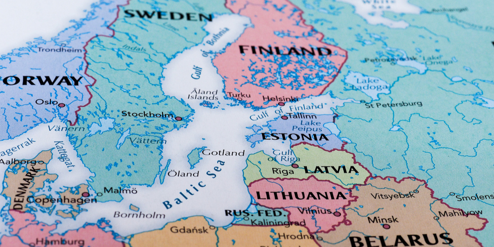 Mapa Baltského moře