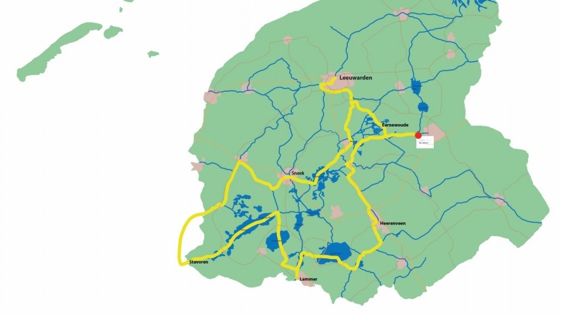 Nyderlandai, Fryzija, kruizinės vietovės žemėlapis