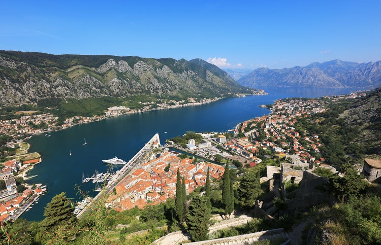 Kotor harbour, the most well-preserved harbour in the bay