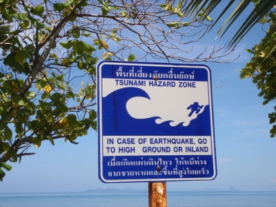 Varování před Tsunami v Thajsku