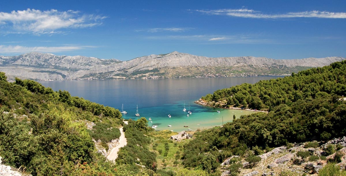 View from the limestone island of Brac