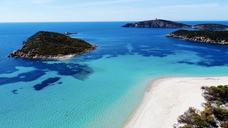Vakre Sardinia med karibisk atmosfære